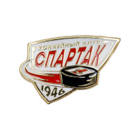 Значок "ХК Спартак 1946" белый
